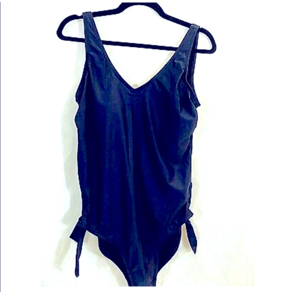 Navy one piece swimsuit